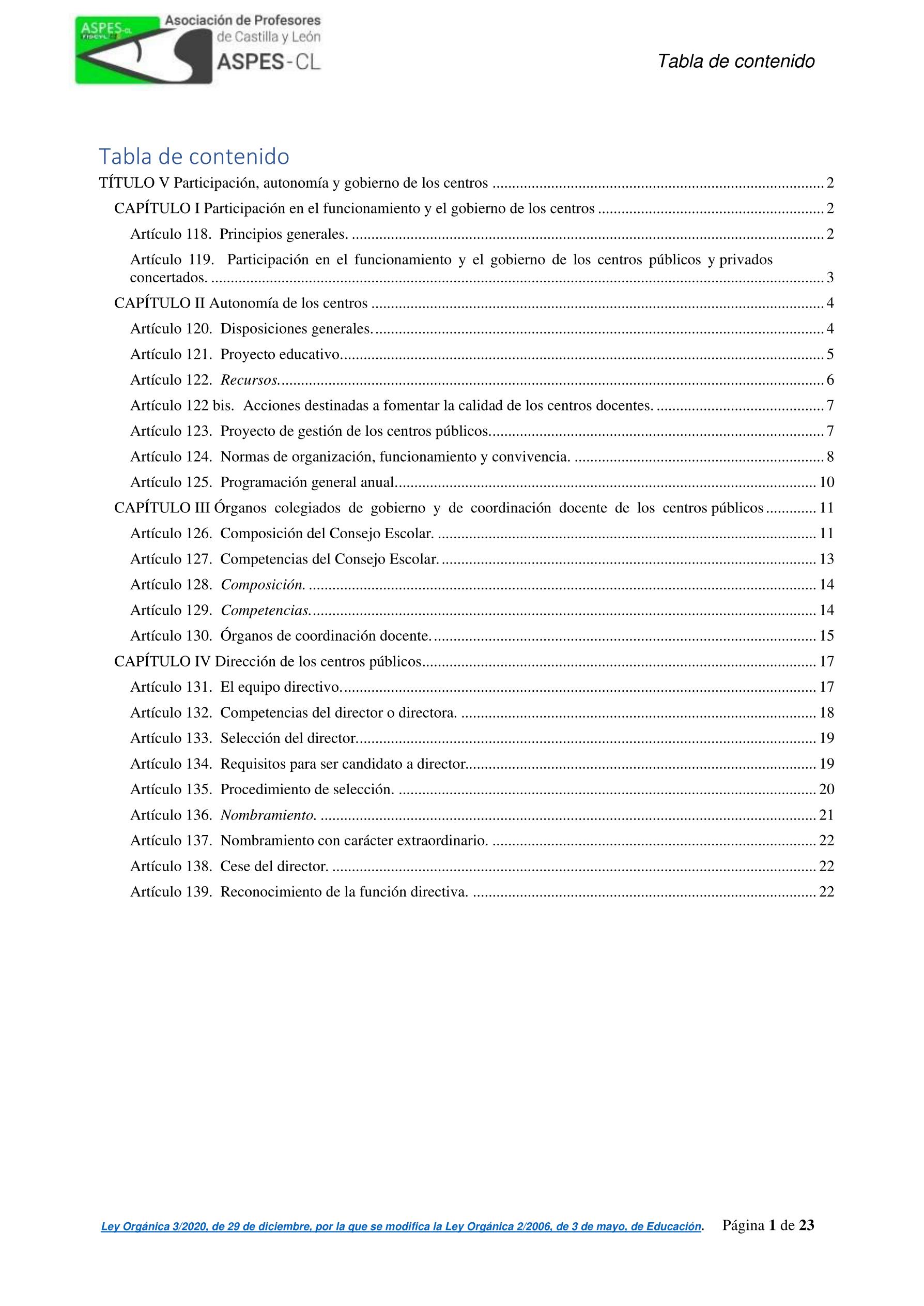 6 titulo V Participación autonomía y gobiernos de los centros 2