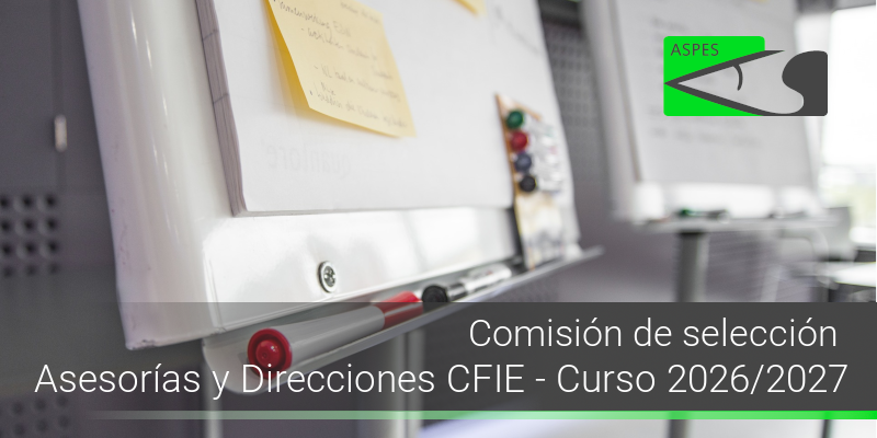 CFIE. Asesorías y directores. Convocatoria 2026 / 2027. Comisión de selección