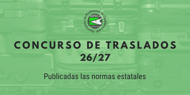 Curso 2026 / 2027. Concurso de Traslados estatal